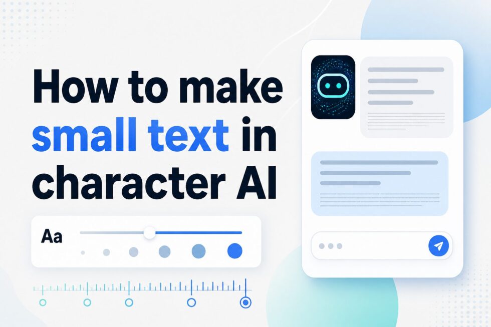 How to make small text in Character AI